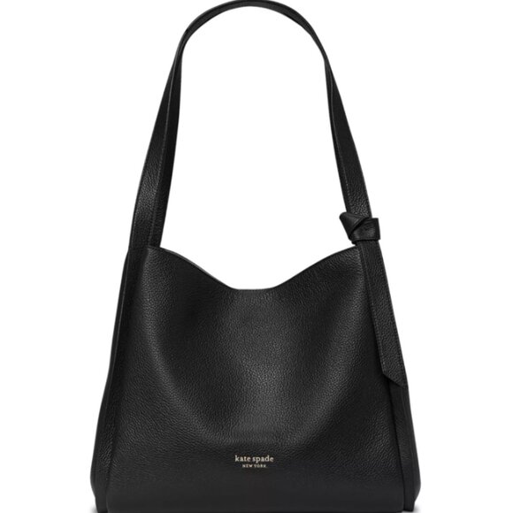 Kate Spade Large Knott Black Leather Bag NWT RARE HTF - Picture 1 of 5
